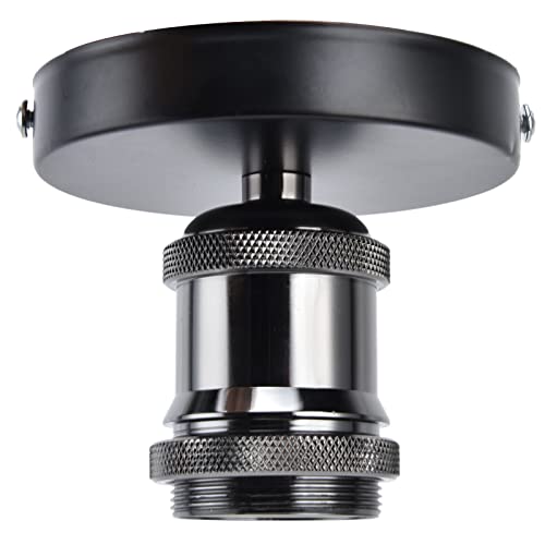 Listado de Bases para lámparas al mejor precio. 45 Fockety Zócalo de Lámpara E26 E27, Portalámparas de Techo Vintage, Soporte de Base de Luz de Pared de Techo Industrial Portalámparas de Bombilla Colgante con Accesorios para el...