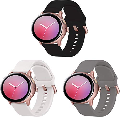 Preisvergleich Produktbild Chainfo Unisex Silikon Uhrenarmbänder 20mm, Gebürstete Edelstahl Schwarz Schnalle (20mm, Schwarz + Weiß)