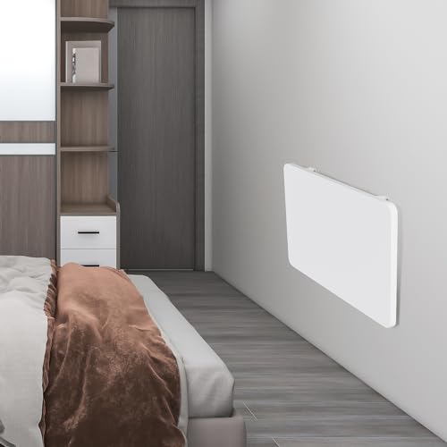 uyoyous Mesa plegable de pared de madera, 60 x 40 cm, mesa plegable de pared, ahorra espacio, mesa flotante para cocina, muebles para niños, mesa para ordenador portátil, mesa de comedor - imagen 7