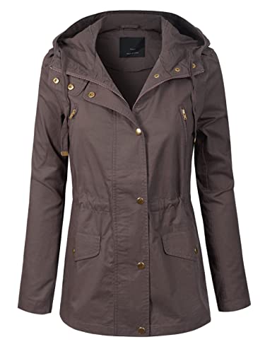 ジャケット・アウター SISTERE Military Hybrid Hooded Coat MixMatchy Women's Casual Military Anorak Jacket Hooded Parka