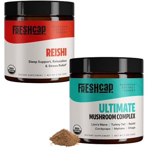 FreshCap Stress Bundle (Reishi Powder and Ultimate Mushroom Complex Powder) Cover