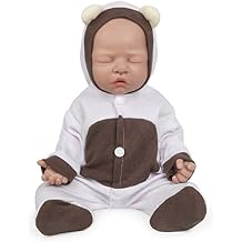 Vollence 12 inch Sleeping Silicone Baby Dolls Girl Weighted 2.54 lb,[NOT Vinyl],Silicone Full Body Reborn Lifelike Realistic Real Life Newborn Soft Babies Gift with Feeding Accessories for Kids Age 3+