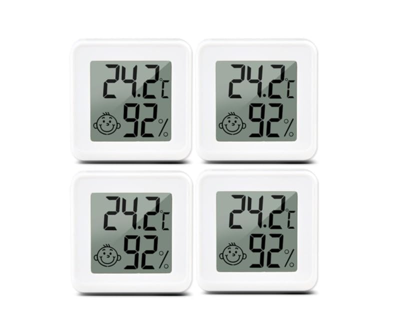 LABO Digital Thermometer Humidity Gauge Humidity Meter Indoor Outdoor Hight Accurate Temperature and Humidity Monitor with LCD Display Fahrenheit Degrees for Home, Greenhouse, Cellar, Office