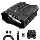 Frelisty Night Vision Goggles for Adults, Night Vision Binoculars with 7-Level IR, 8X Digital Zoom, 4000mAh Battery, 32GB Card, Gifts for Men Husband Boyfriend Him, Hunting Camping Security(Black) - Image 1