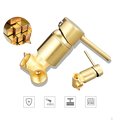 Kit de bidé de mano de pared en acabado cepillado dorado 6