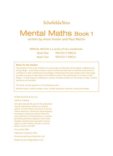 Mental Maths Book 1