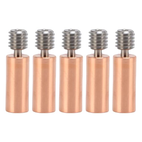 5PCS Bi Metal Heat Break Replacement, Ti Alloy M6 Thread 23x7mm Heat Break Throat, High Performance Durable for Flying B
