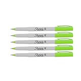 Sharpie Permanent Markers, Ultra Fine Point, 5-Count (LIME GREEN)