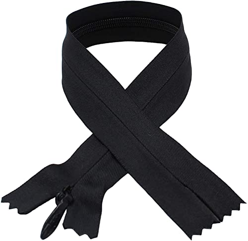 Fermeture éclair invisible noire YKK #5 bas fermé de 61 cm pour couture