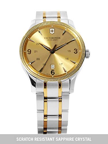 Victorinox Stainless Steel Analog Champagne Dial Men Watch-249092.1, Multi-Color Band - Image 2