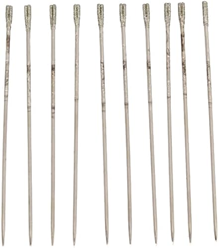 Drill bit No. 7 0.8mm/10pcs Set, Silicon Carbide Drill Bits, Jade Gemstone Drill Bits, Micro Solid Tip Drilling Bits, Suitable for Stone Jewelry Jade Dr (7 0.8mm(10 Pieces)