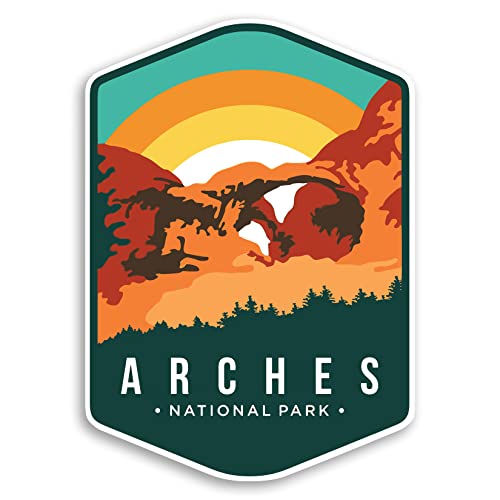Image of Arches National Park Sticker Decal Notebook Car Laptop 4 inchx5.5 inch (Color)