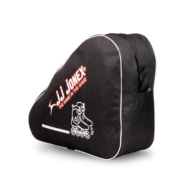 Jonex JJ Exceed Inline & Quad Skating Bag – Heavy-Duty Waterproof Polyester with Print, Strong Straps (MYC) (Black)-image-1
