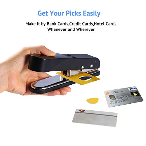 Asmuse DIY Guitar Pick Punch Premium Pick Maker with PVC Pick Holder Premium Celluloid Strips and Guitar Pick Sandpaper Plectrum Punch - Thumbnail 5