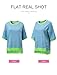 SHEWIN Summer Tops for Women 2026 Short Sleeve Shirts Trendy Loose Crewneck Oversized Tshirts Striped Color Block Cute Top Womens Fashion T Shirt Sky Blue Stripe L