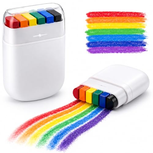 2 Pack Rainbow Face Paint Sticks for Kids & Adults Easy Wash Face and Body Paint Skin Safe Festival Makeup for Pride Parties Cosplay and Halloween