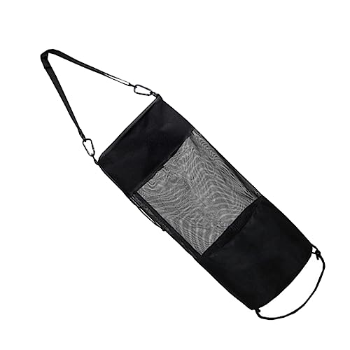 Anneome Craftsmanship Mesh Trash Bag for Kayaking Boat Fishing Waste Pouch Drawstring Black 26x64cm