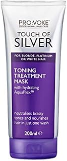 PRO:VOKE Touch of Silver Toning Treatment Mask 200ml | Purple Conditioner for Blonde, Platinum, White or Grey hair | Purple Shampoo Alternative to Banish Brassy Tones