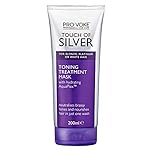 PROVOKE Touch of Silver Toning Treatment Mask 200ml | Purple Conditioner for Blonde, Platinum, White or Grey Hair | Purple Shampoo Alternative to Banish Brassy Tones, packaging may vary