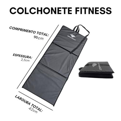 Colchonete de Academia Dobravel Treino em casa Maleta Confortavel 90x45x2