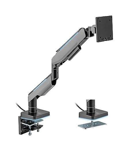 HATAIM RGB Gaming Monitor Arm, Gas Lift, Heavy Duty Monitor Mount 20kg, Ultrawide 17