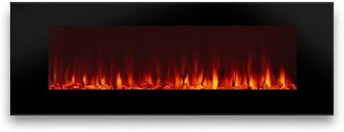 Miniatura 6 de Real Flame 1330E-BK DiNatale Chimenea Eléctrica Colgada de Pared 50" - Negro