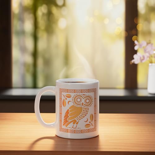 Taza Cerámica Búho De Atenea De Grecia 11oz miniatura 3
