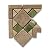 Stone Center Online Venice Green 4.8x4.8 Marble Mosaic Border Corner Tile Tumbled Kitchen Bath Wall Floor Backsplash Shower (1 Piece)
