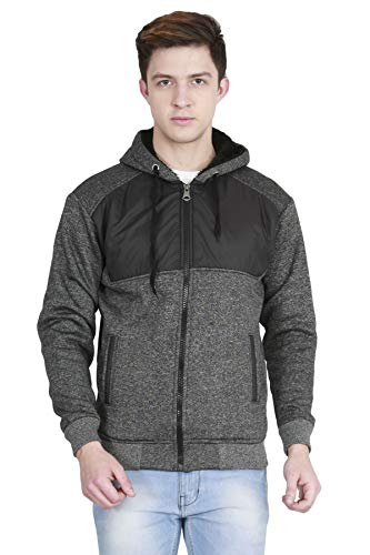 Image of fanideaz Men's Full Sleeve Cotton Fleece Zip Hoodie With Side Pockets