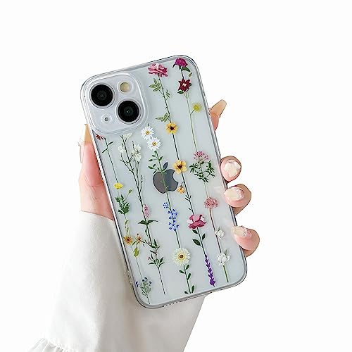 ZTOFERA Floral Case for iPhone 15,Cute Flower Pattern,Clear