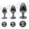 AllesCosy Analplug Buttplug 3 Stücke Set Metall Analplug Dunkel Grau/Schwarz Gunmetall Groß Medium Klein Anal Plug Sex Spielzeug Geeignet für Anfanger für Frauen Männer Paare (Schwarz) #2