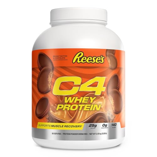 Image of C4 Whey Protein Powder, Reese'S Peanut Butter & Chocolate - 25g Protein, 0g Added Sugar, 140 Calories Per Serving, Supports Muscle Recovery, 66 Servings, Premium Whey for Post-Workout