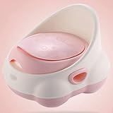 ASIENTO DE ENTRENAMIENTO PARA INODORO CON PROTECTOR PARA PEE: la bacinica tiene un protector contra salpicaduras elevado para minimizar los derrames accidentales cuando sus hijos están siendo entrenados para usar el inodoro