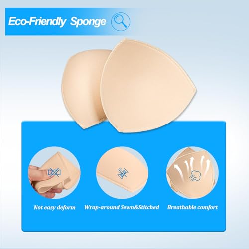 Image of URSMART Bra Pads Inserts, Bra Cups Inserts,Removable Breathable Push up Bra Inserts for Sports Bra or Bikini Tops