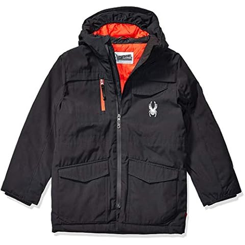 Spyder Boys' Water Resistant Hooded Parka Cover