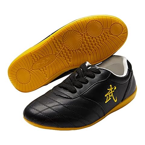 G-LIKE Jinji Unisex Adults Chinese Tai-Chi Wu Shu Kung Fu Shoes Basic Style for Daily Training Morning Exercises (39 EU, Black) Cover