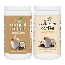 CAcafe Unsweetened Coconut Coffee and Collagen Coffee 2-Pack