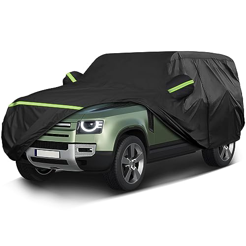 QUNSUNUS 6 Layer Car Cover for Land Rover Defender 2020-2025, Car Cover Waterproof All Weather 420D Windproof Custom Fit for Land Rover Defender 110 4-Door