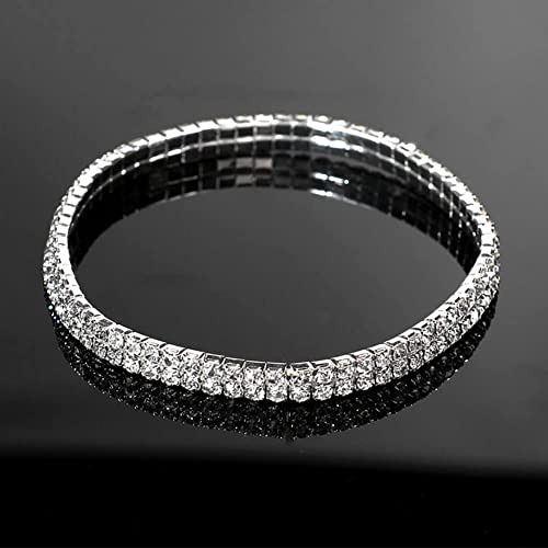 2Pcs Twinkle Diamond Anklet Elastic Bling Shining Foot Jewelry Bracelet Bridal Summer Jewelry #TOP6