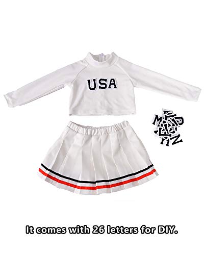 Disfraz completo de animadora para niñas talla Large beige miniatura 4