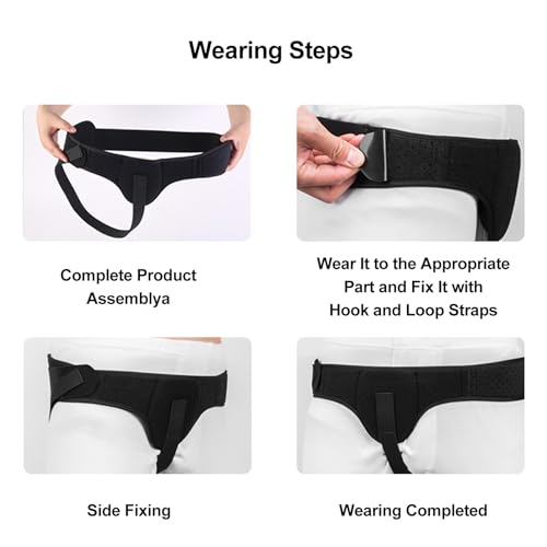 Faja para Hernia Inguinal Ajustable Mediana Negra miniatura 7
