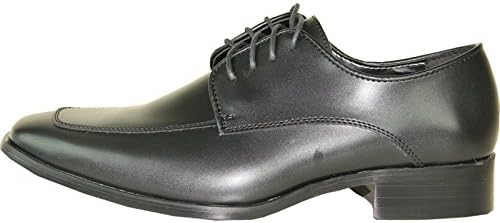 VANGELO Men Tuxedo Shoe TUX-3 Square Toe for Wedding, School Uniform and Formal Event Black Matte 9.5M | Image 4