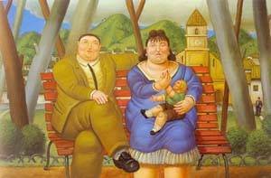 Peinture à l'huile Fernando Botero reproduction in The xk 1996 toile 20 x 24 pouces