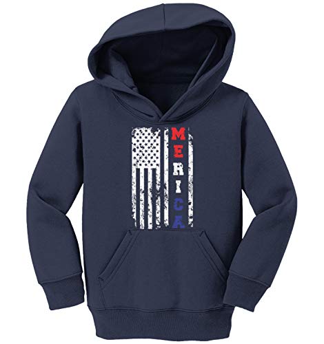 Tcombo Merica USA Flag - 4th of July America Toddler/Youth Fleece Hoodie2