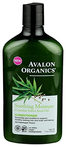 Avalon Organics Soothing Moisture Cannabis Sativa Seed Oil Conditioner, 11 oz