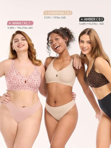 Image of LUCKMEEY Bras for Women No Underwire Wave Push Up Wireless Bra Seamless Bras Full Coverage Bralettes Lift Everyday Bras