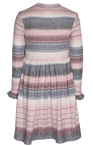 Bonnie Jean Girls 4-16 Pink Blue Stripe Ribbed Knit Dress X-Body Bag2