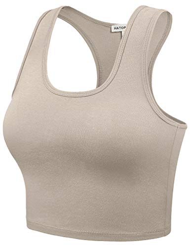 Women's Premium Cotton Racerback Lingerie Camisole Tank Basic Crop Tops AMOC S