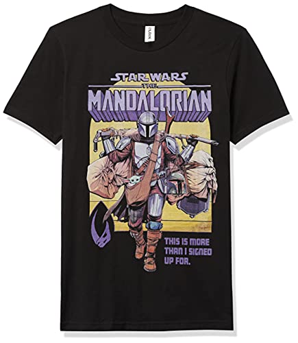 T-shirt Mandalorian Star Wars idée cadeau anniversaire garçon maillot noir taille S