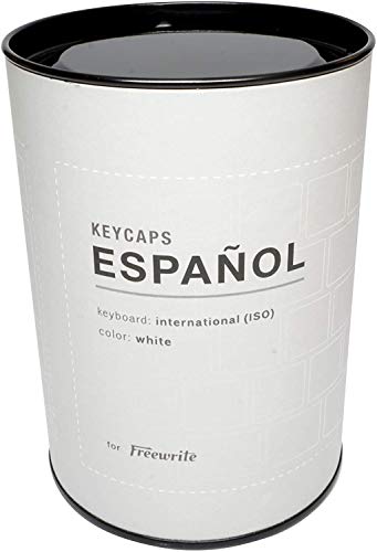 Jeu de Touches QWERTY Freewrite avec caractères espagnols [ISO] - Kit de Remplacement partiel de Touches Freewrite pour Obtenir Un Clavier Espagnol QWERTY, avec Outil d'extraction des Touches Cover